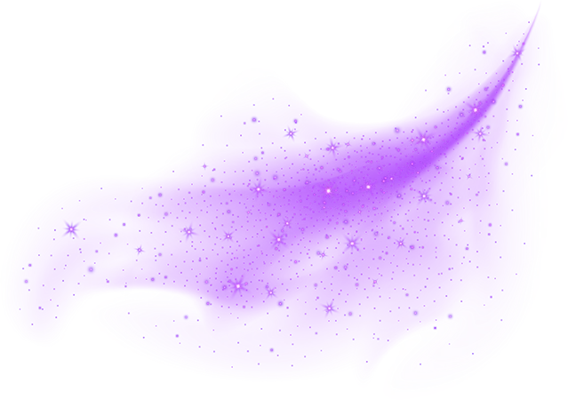 A blob-shaped patch of purple space filled with small twinkling stars, surrounded by a bright pink, glowing outline.