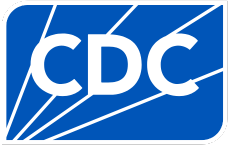 CDC logo with white letters on a blue background and white diagonal lines emanating from the bottom left corner, resembling the trusted look you'd expect at a pediatrician in Melbourne FL.